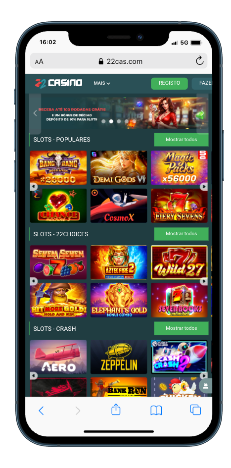 22Casino mobile