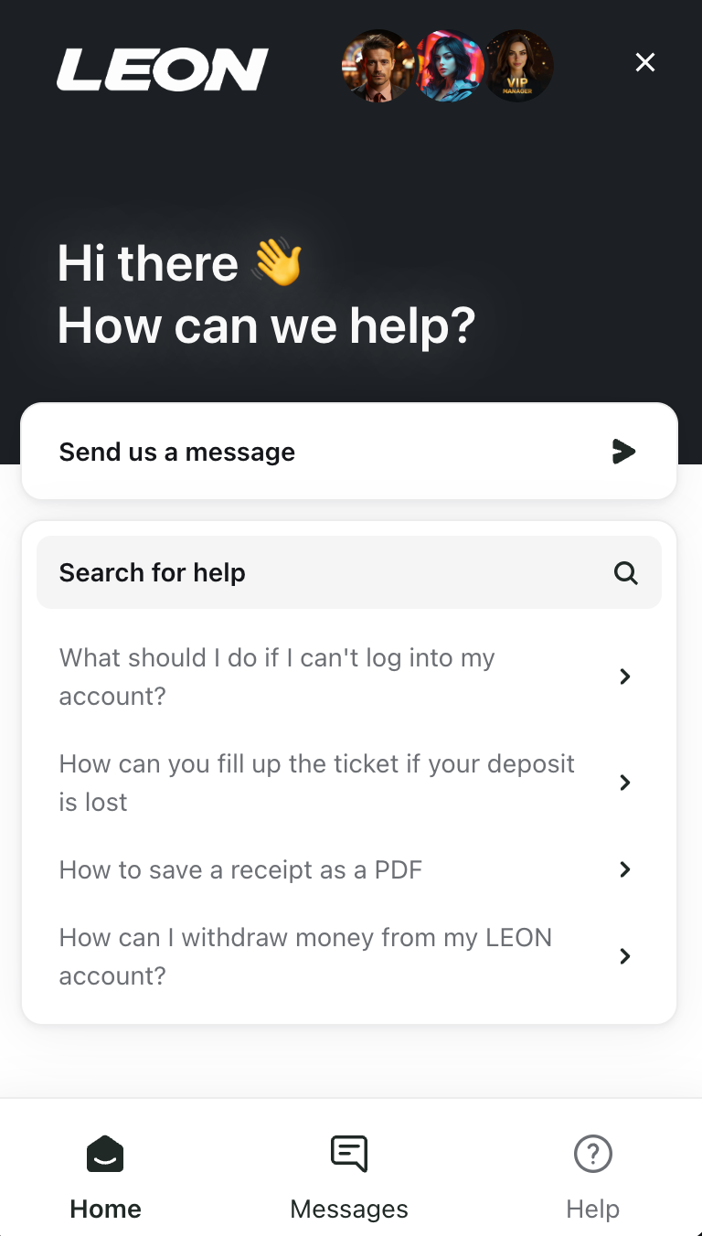 Leon Casino support