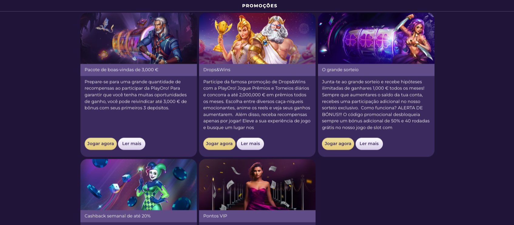 Bónus no Playoro Casino Online Playoro Casino Online Bónus