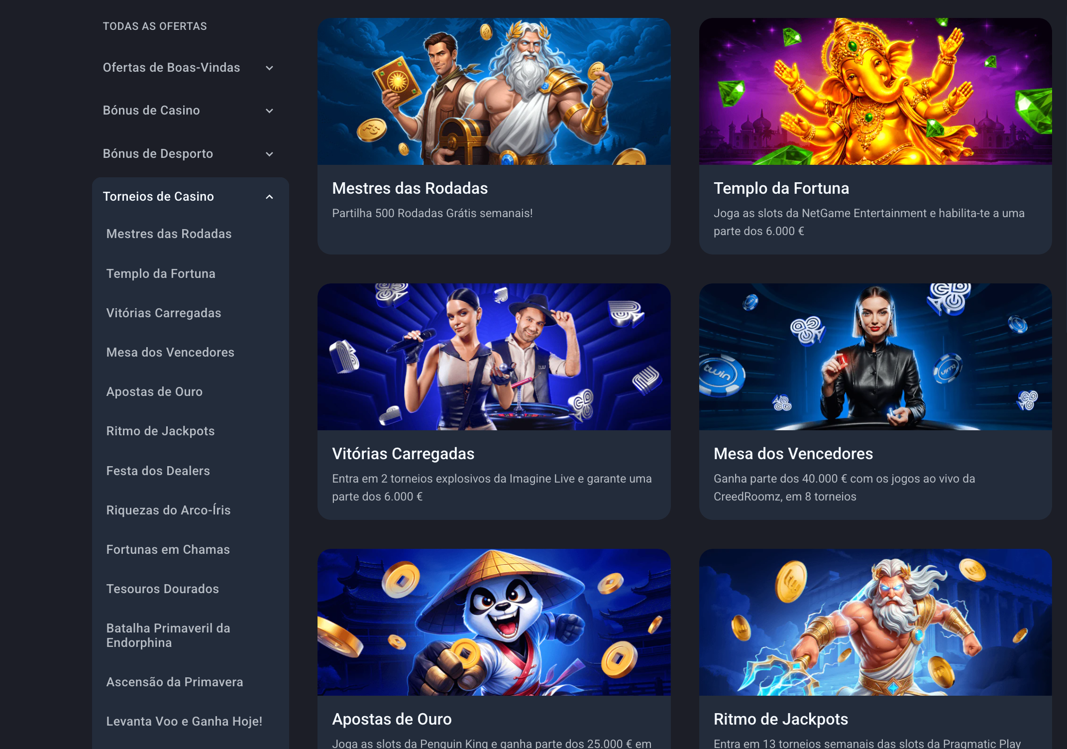 Twin Casino promoções sazonais torneios