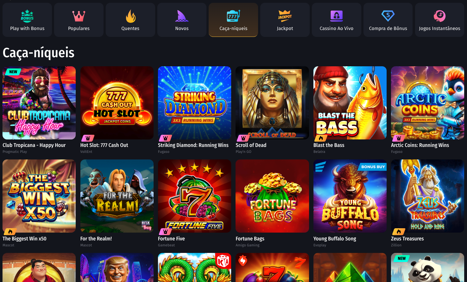 WinShark Casino Jogos