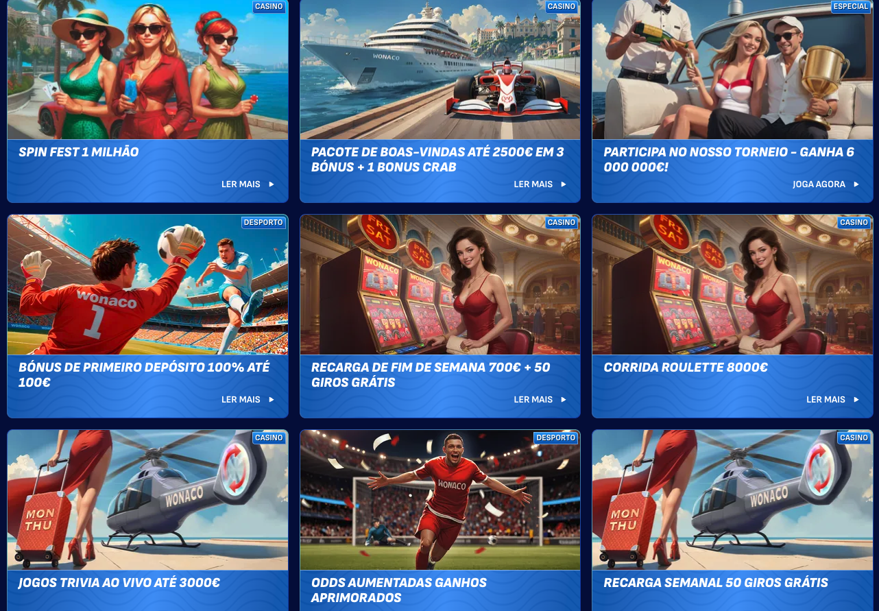 Wonaco Casino Bónus